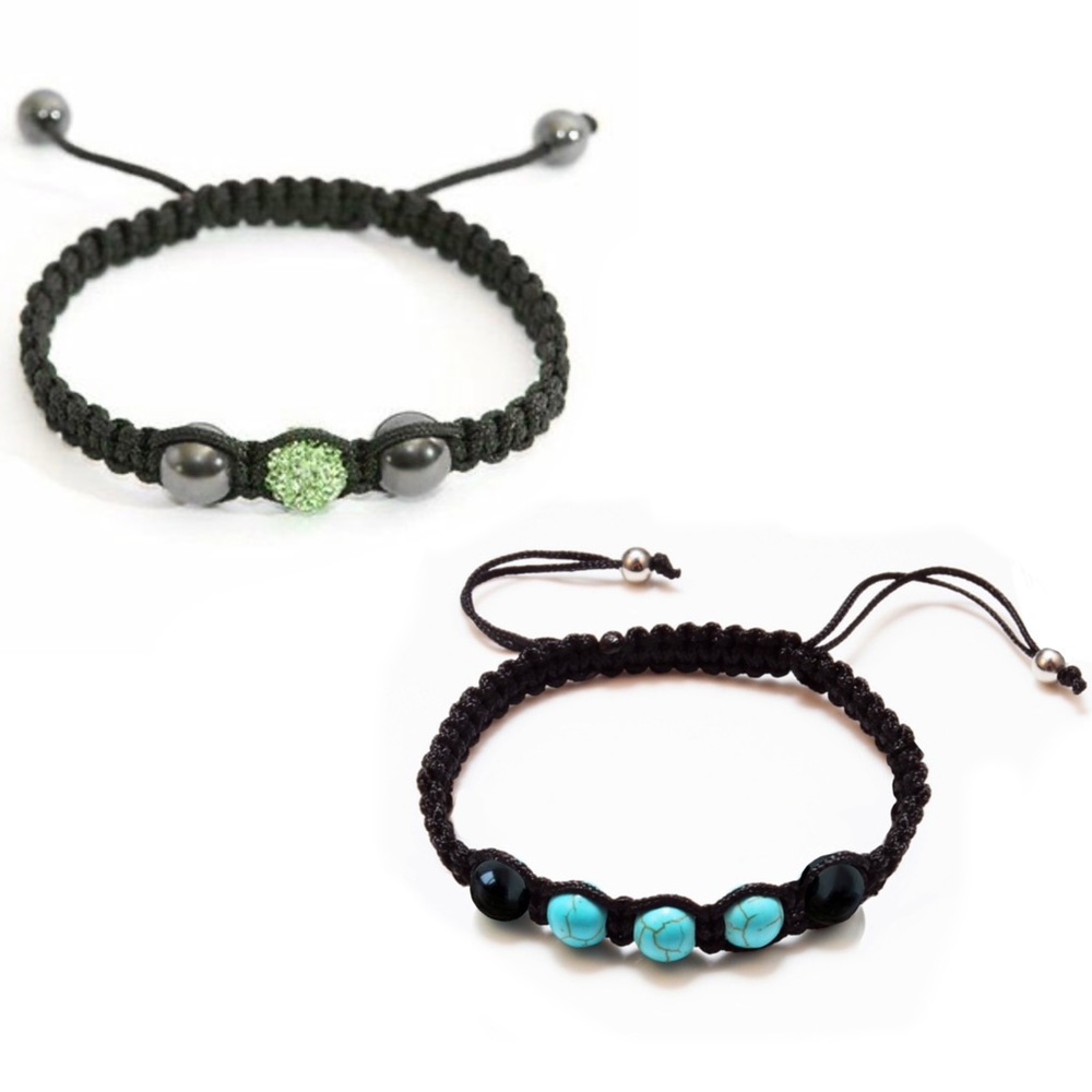 2 Bracelets | Green & Blue |